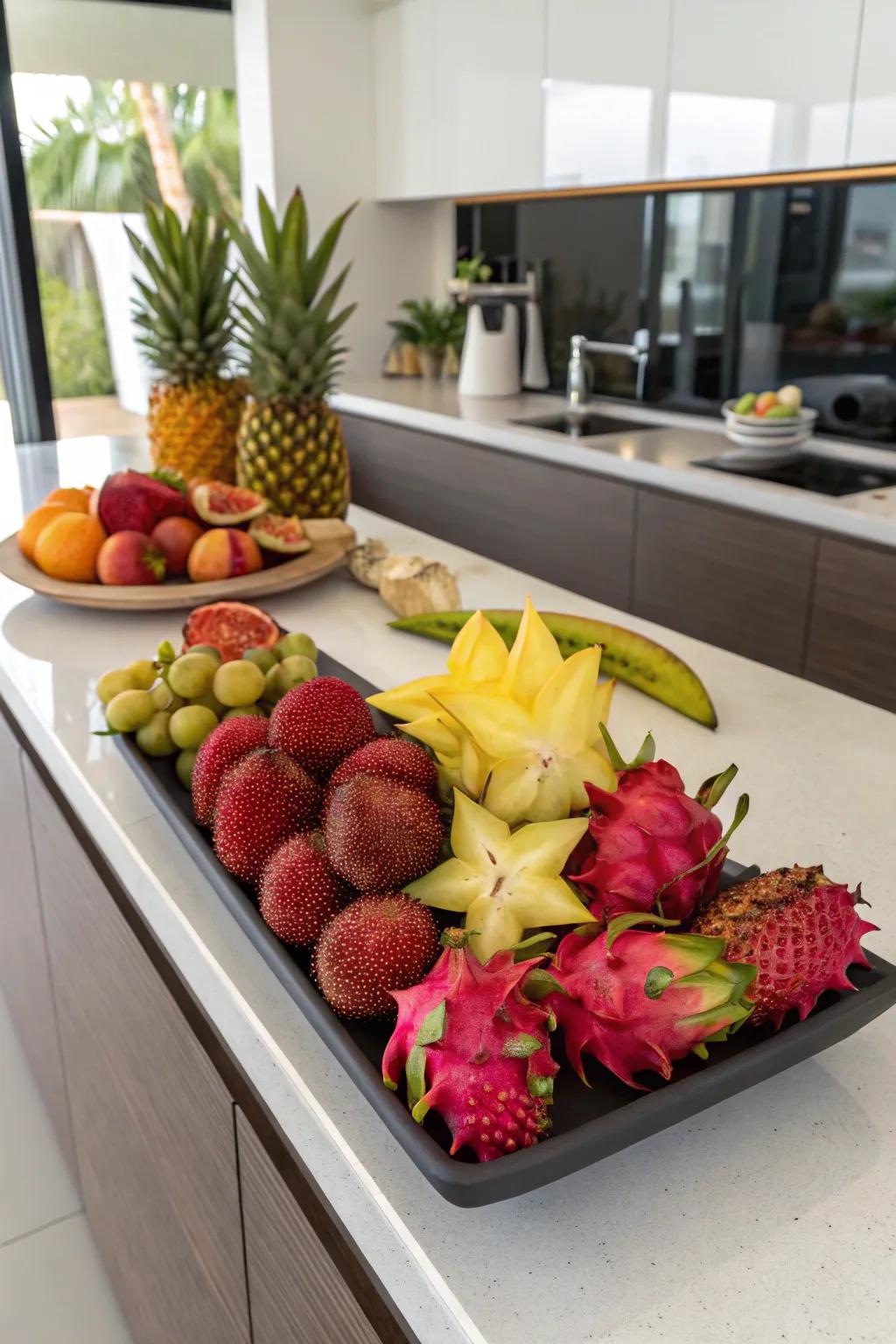 A rare fruit selection that introduces new flavors and textures.