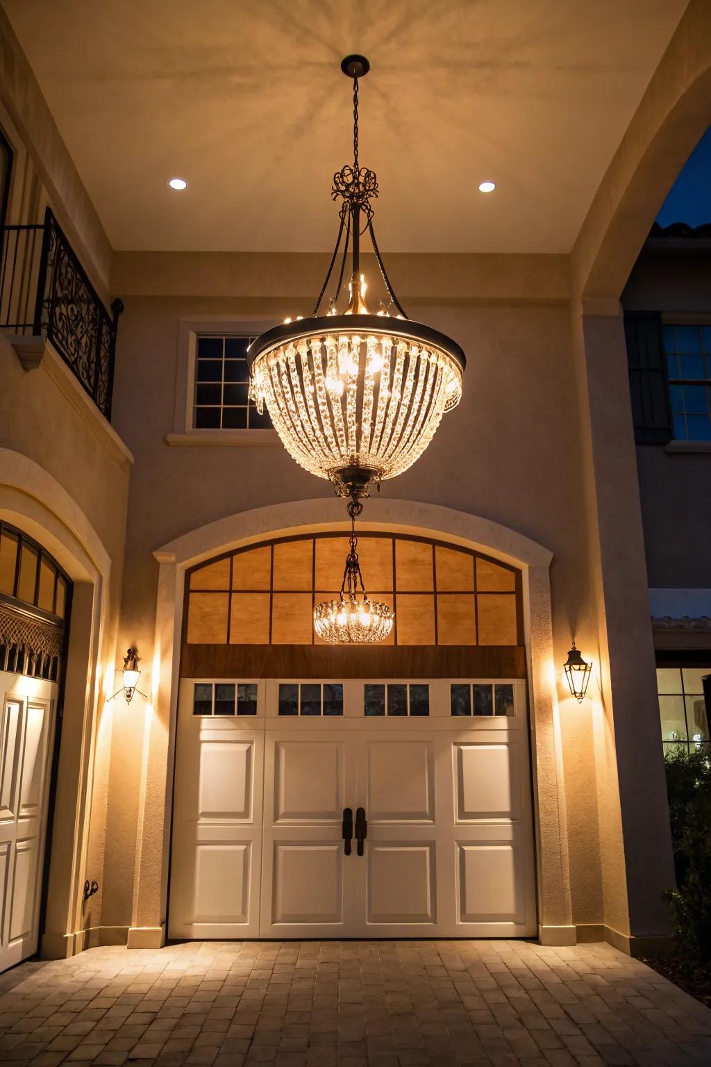 Statement lighting enhances the ambiance of your entryway.