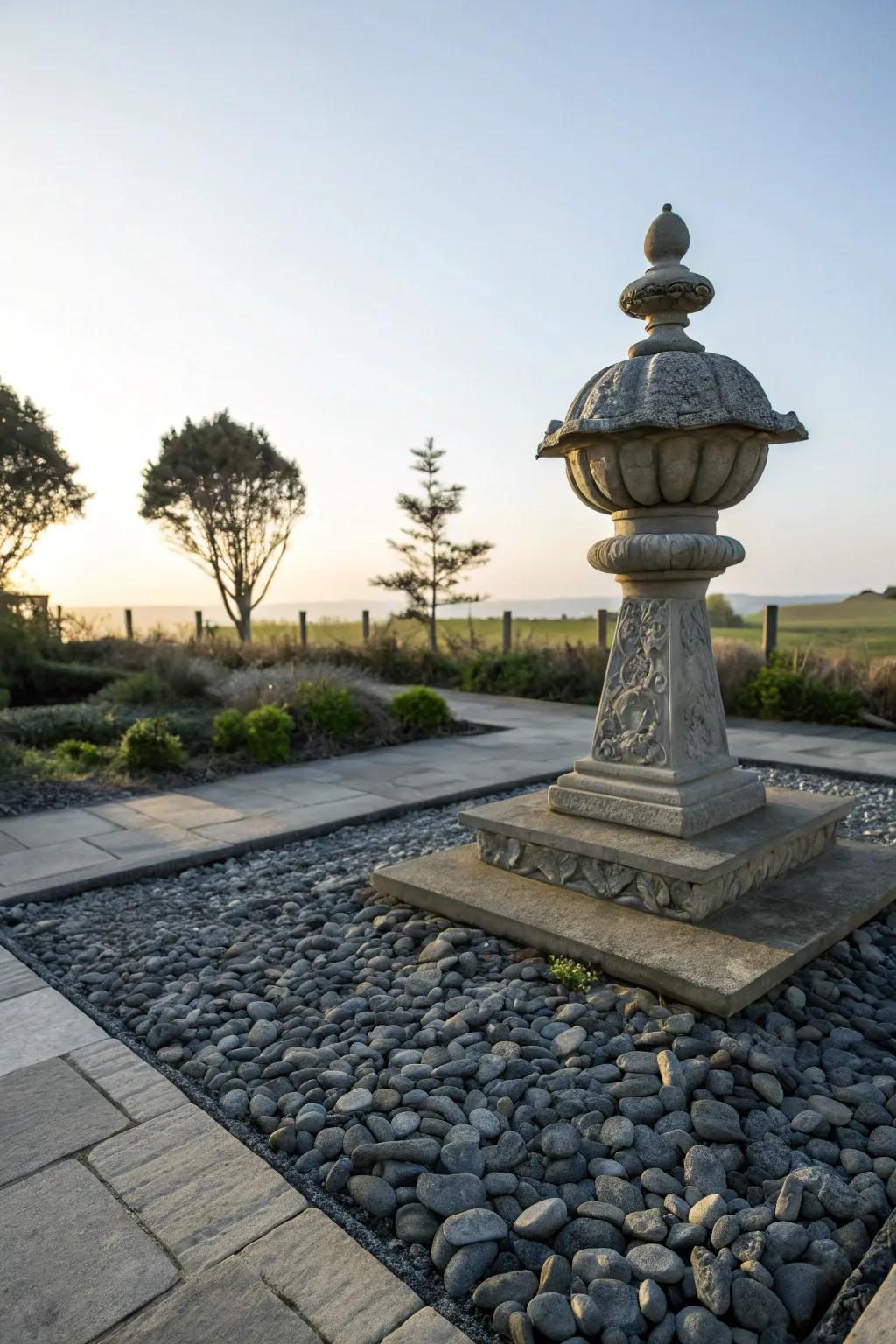 Ensure your garden art captivates utilizing a stone fragment foundation.