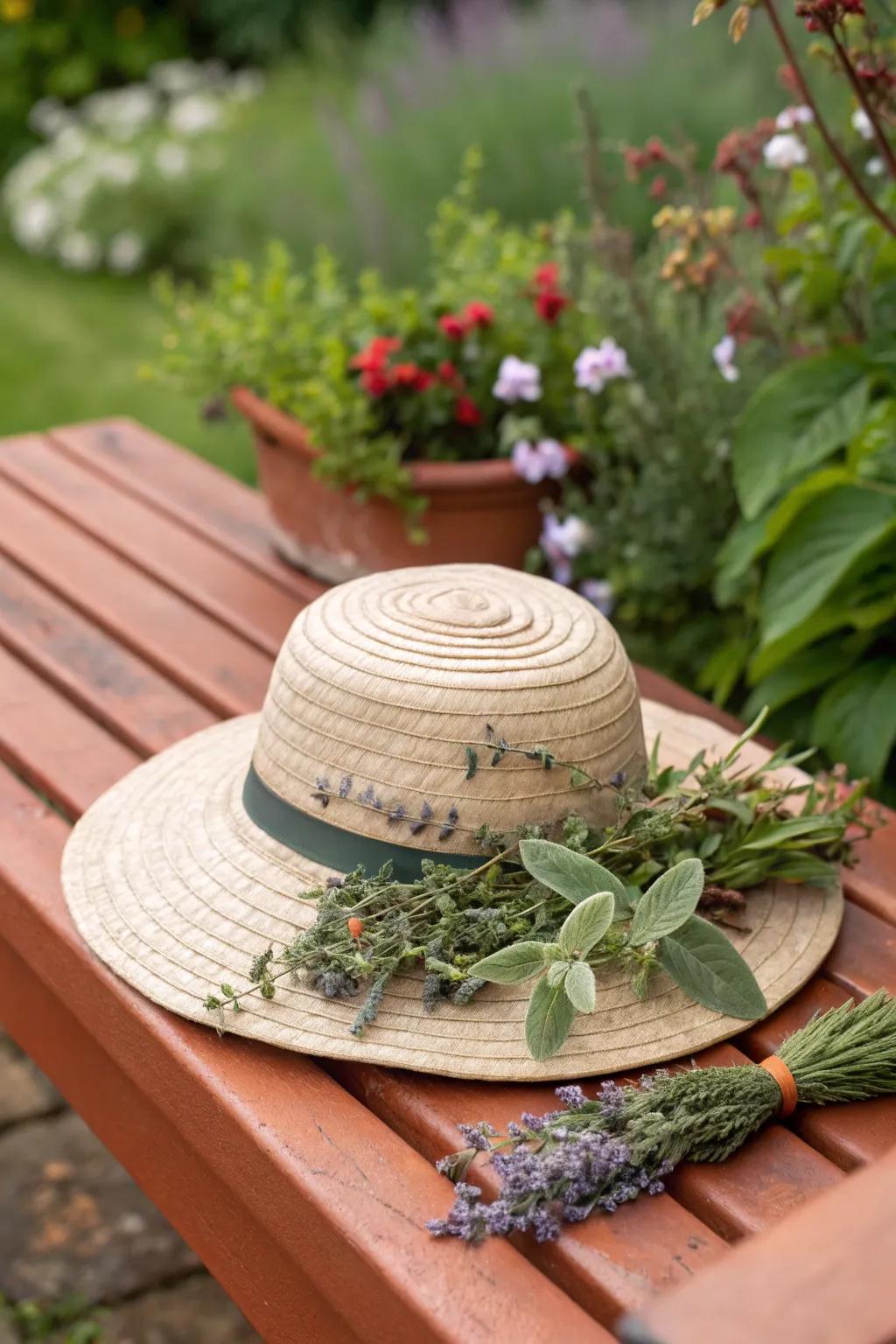 Herb garden grace with a Mediterranean flair.