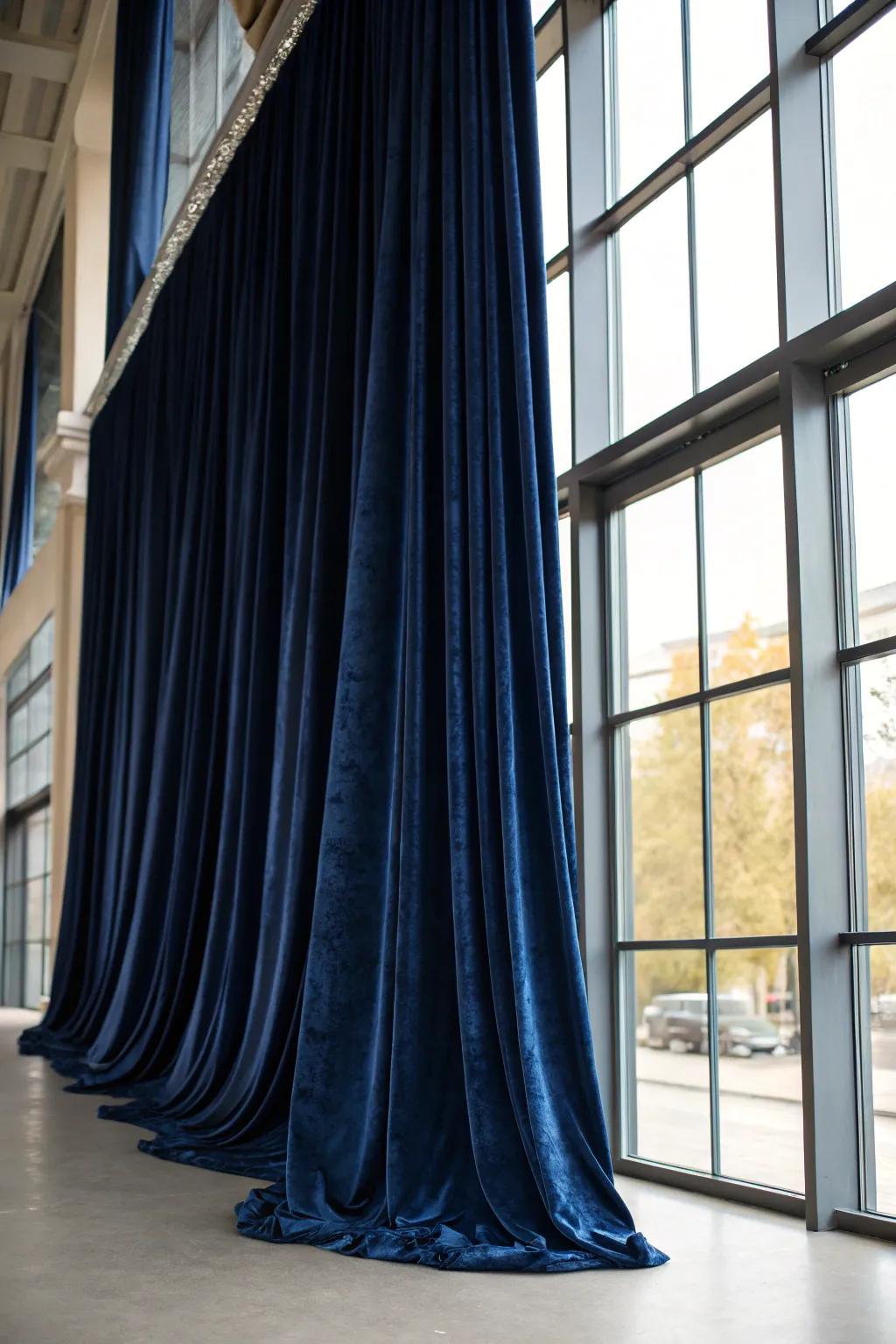 Drapes that frame your view with gothic grace.