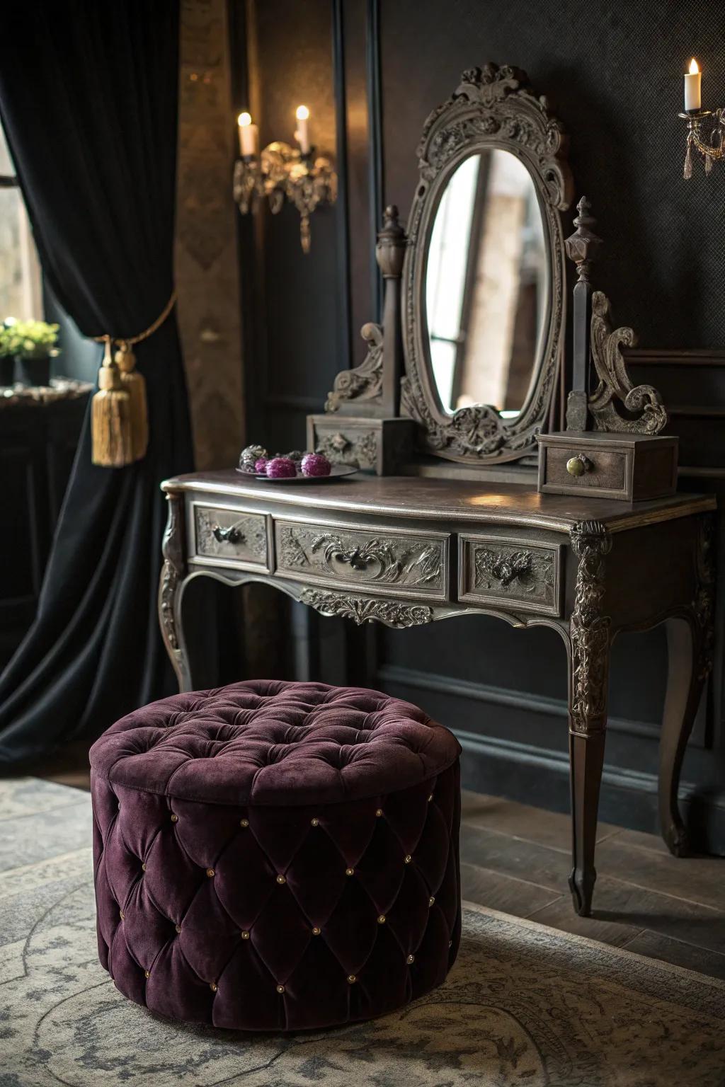 Plush seating incorporates relaxation and welcomes repose.