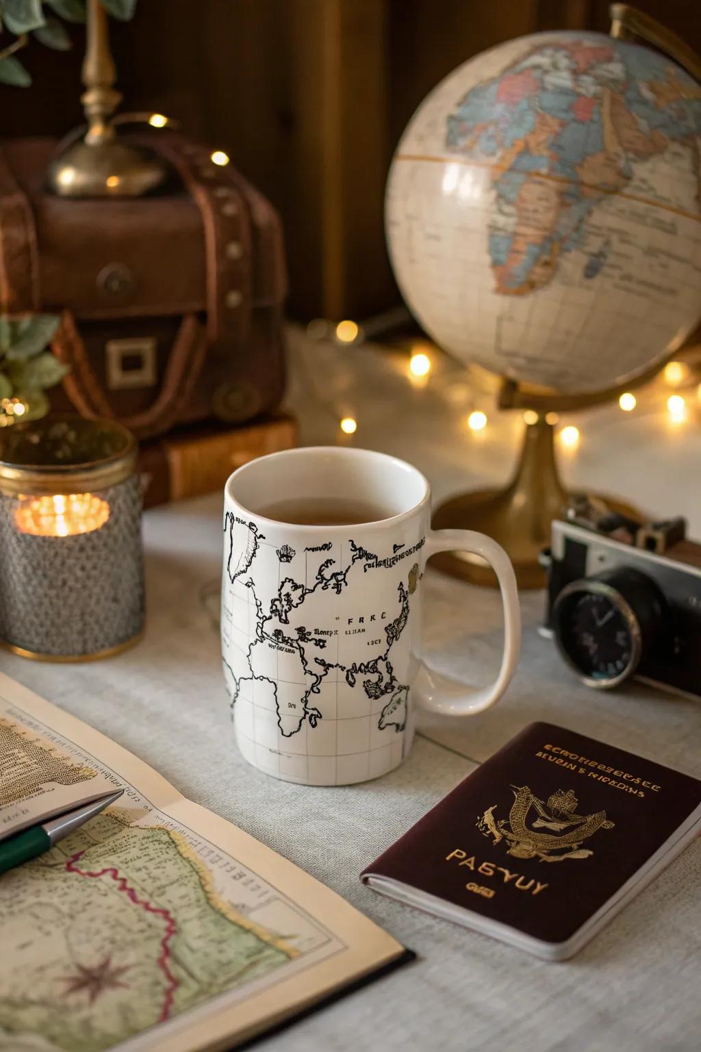 A mug mapping out treasured memories.