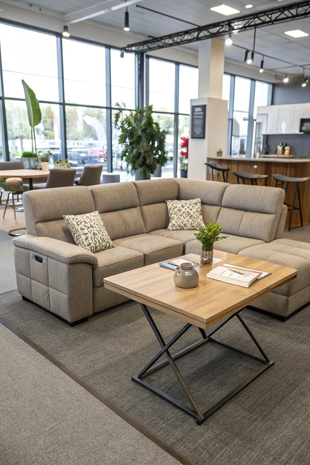 Flexible furniture adapts to different occasions effortlessly.