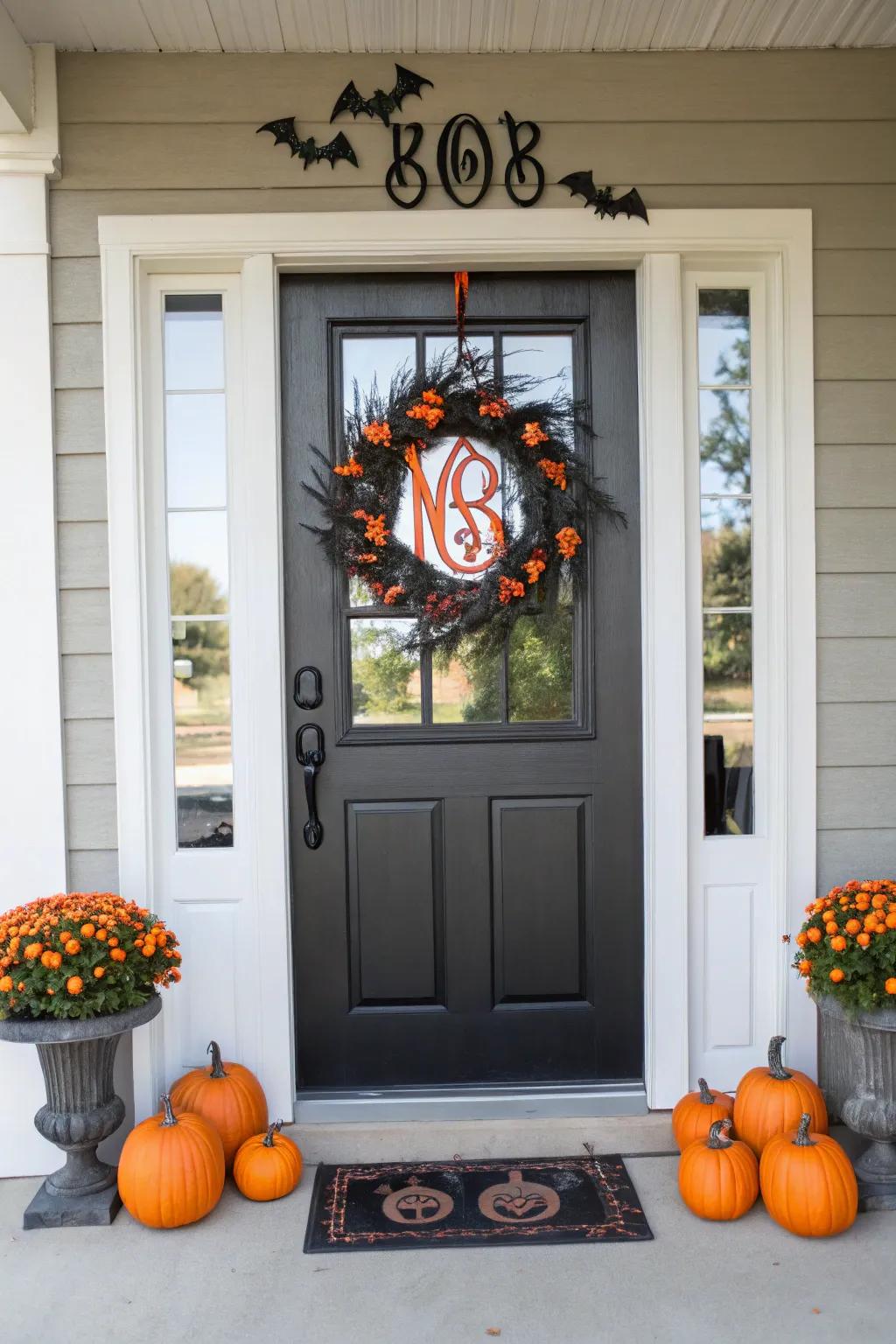 Make it personal with a mystical monogram wreath.