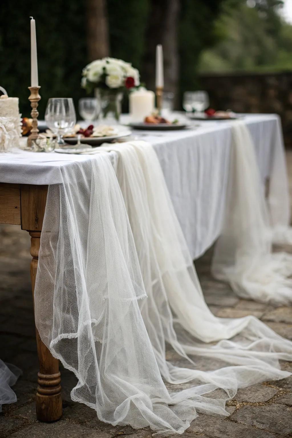 A ghostly surface runner injects a delicate, ethereal detail.