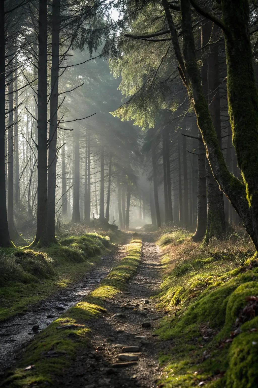 Chilling sound effects echo through the forest path.