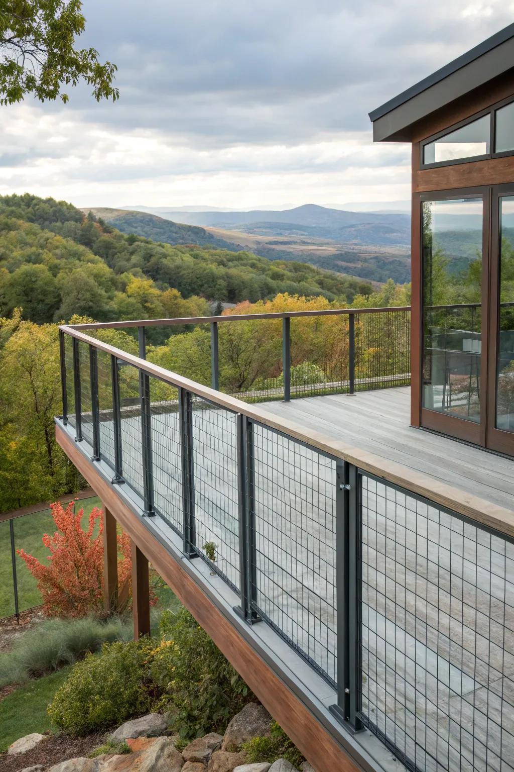 Glass and livestock panels craft a refined and unobstructed view.