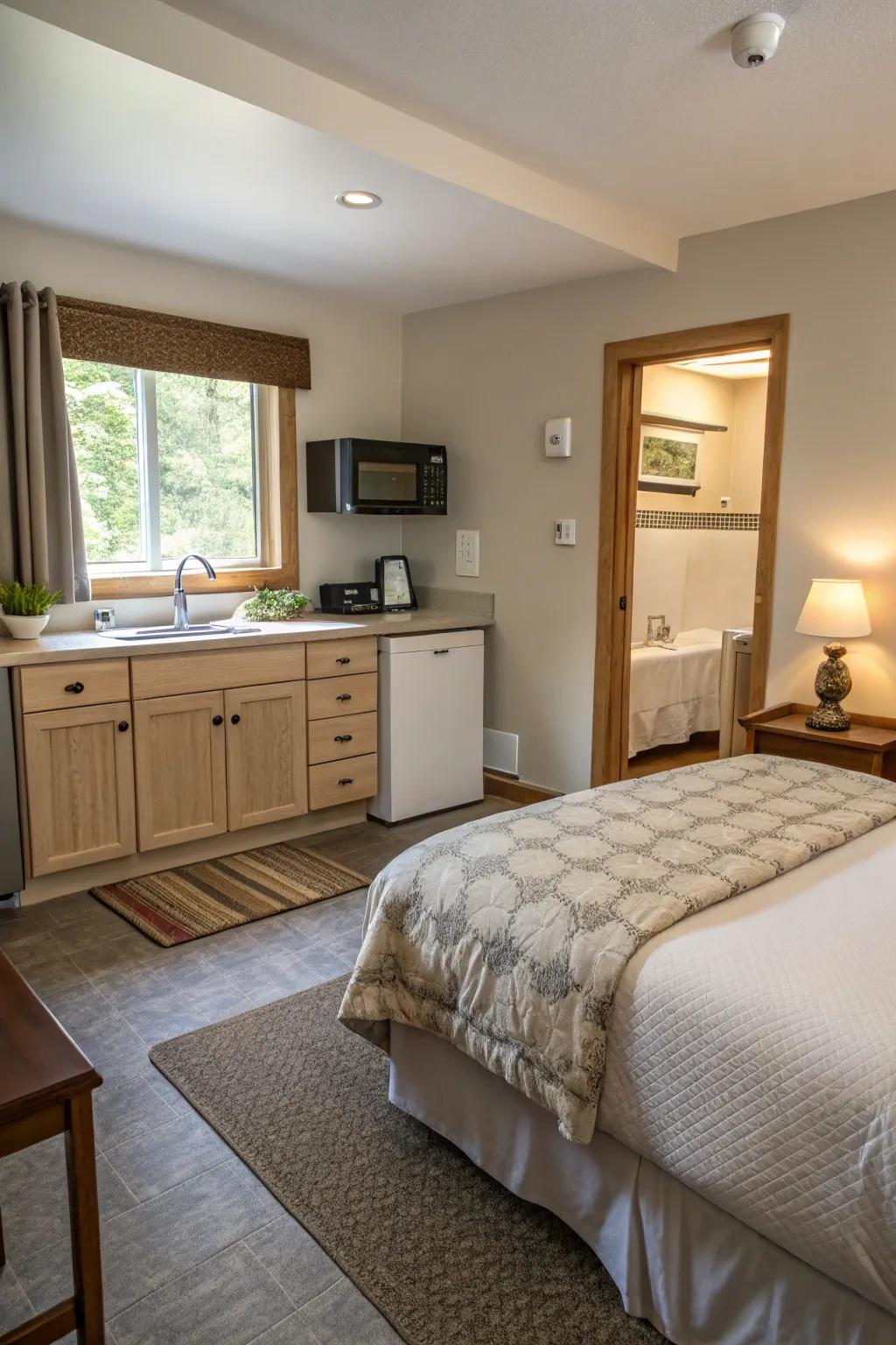 A guest suite providing privacy and comfort.