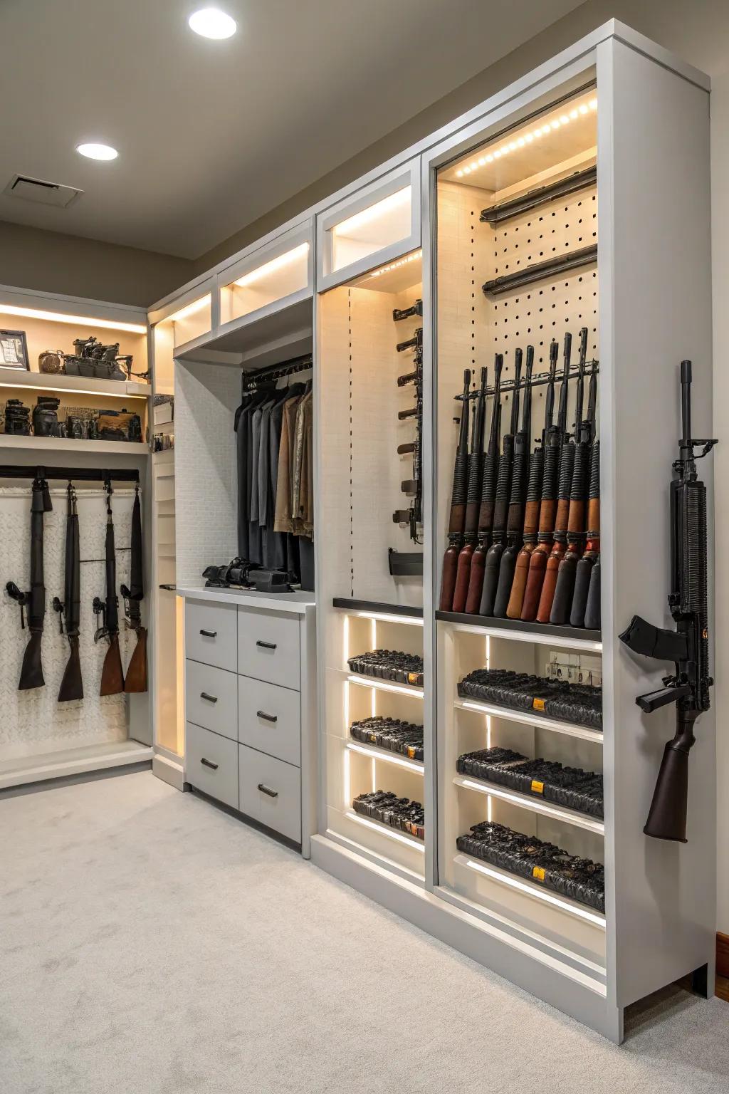 Adaptable organizing is suitable for a growing collection.