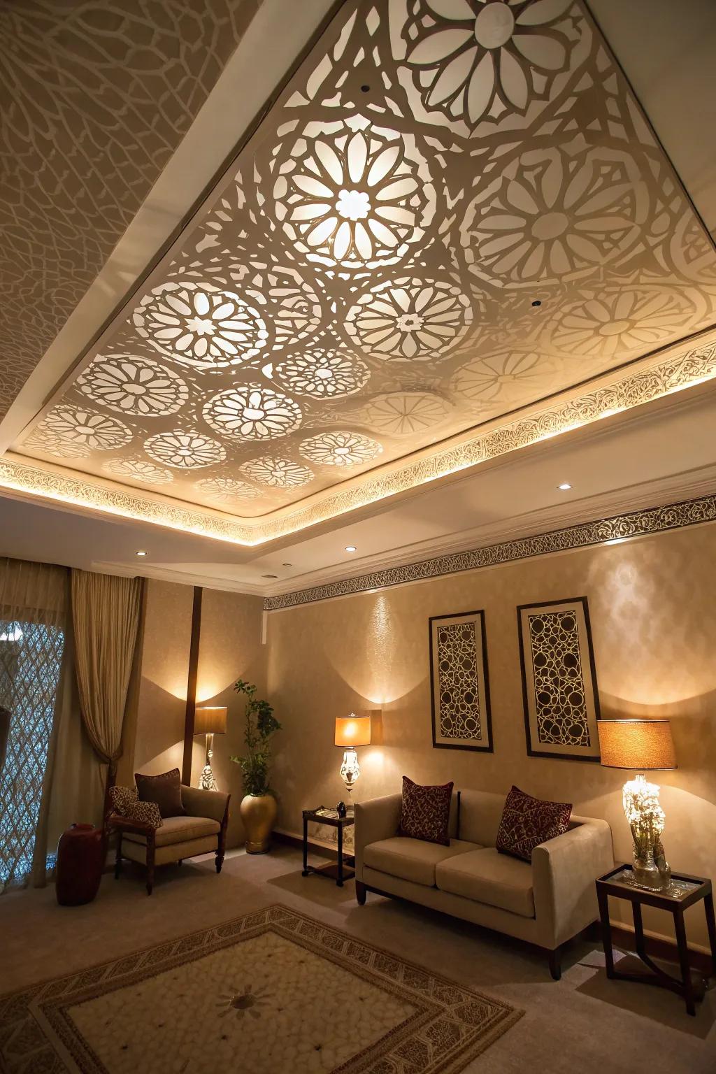 A space featuring a creative overhead design