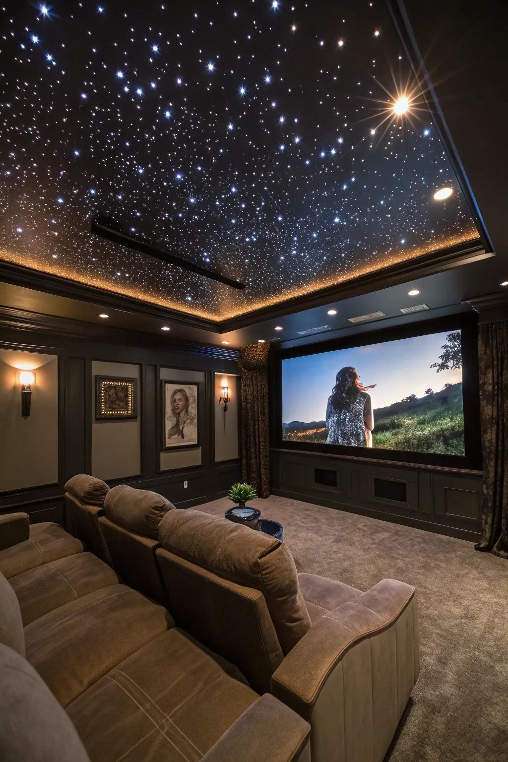 Bring the night expanse inside using optical fibers.