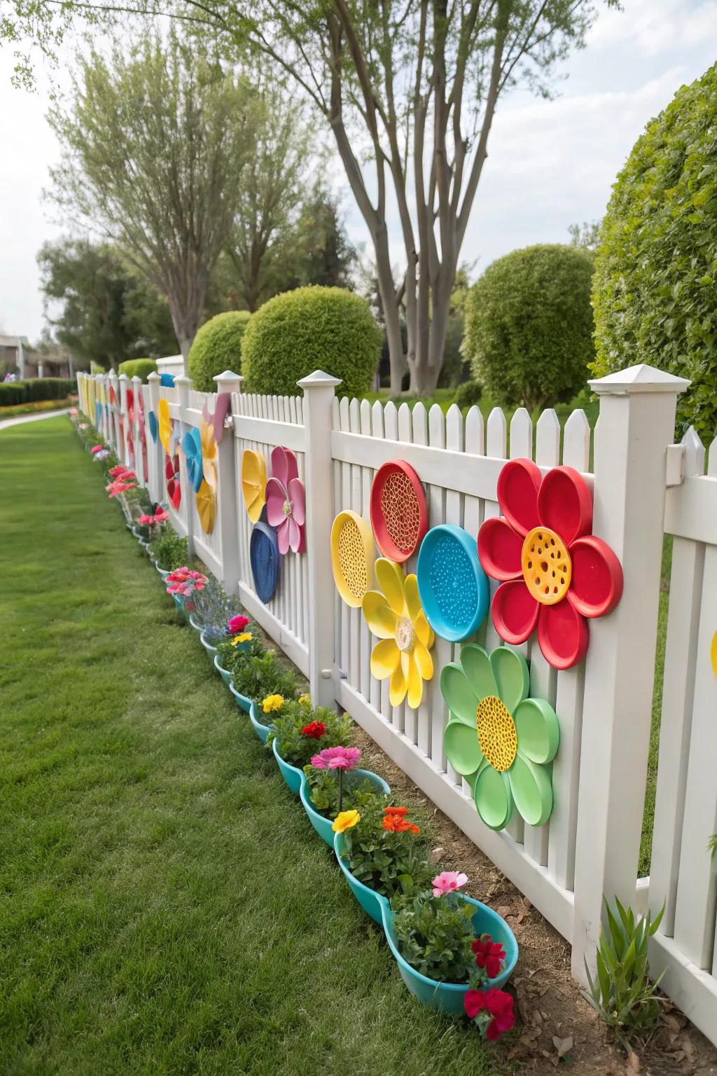 Decorate your perimeter with cheerful floral patterns.
