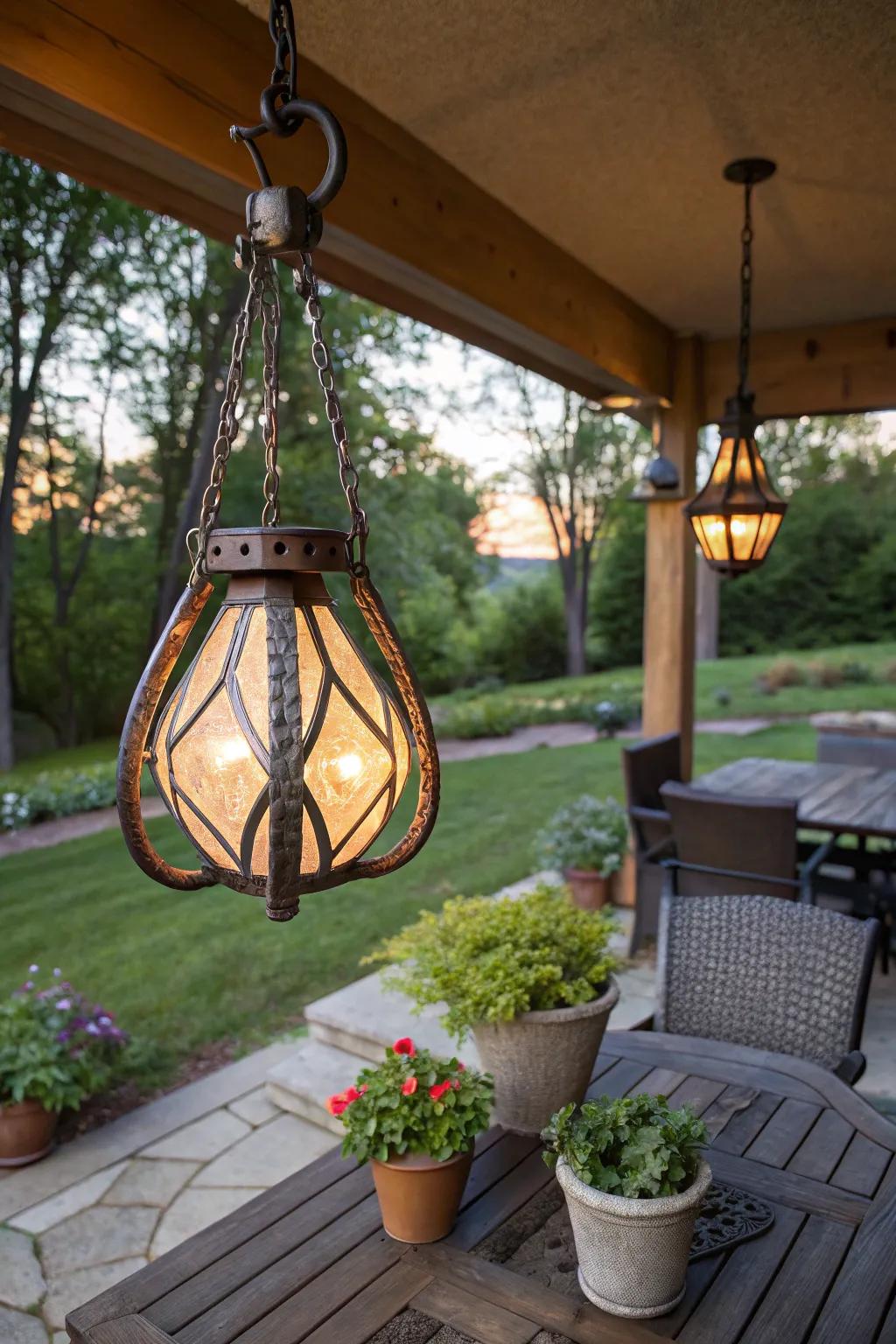 An <strong>equine neckwear</strong> turned into a quaint outdoor light fixture.” loading=”lazy” class=”pimg”>
	</picture><figcaption>An <strong>equine neckwear</strong> turned into a quaint outdoor light fixture.</figcaption></figure>
<p>Transform an <strong>equine neckwear</strong> into an outdoor pendant light. It’s a magical method I use to illuminate my patio during summer evenings.</p>
<h3>May just do the trick:</h3>
<ul class=