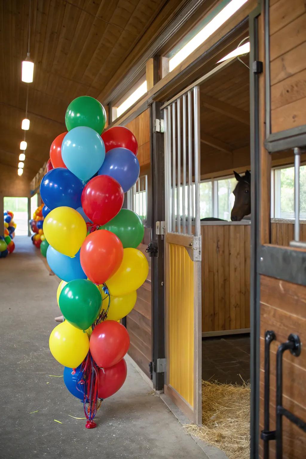 Stalls benefit from the playful and cheerful element that balloons add.