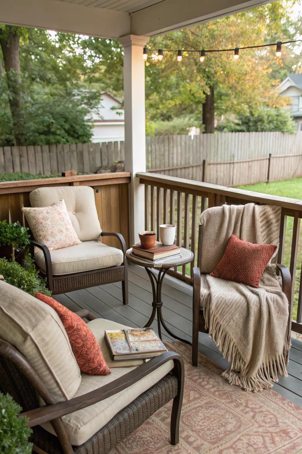 A snug respite zone welcoming visitors with comfort and panache.