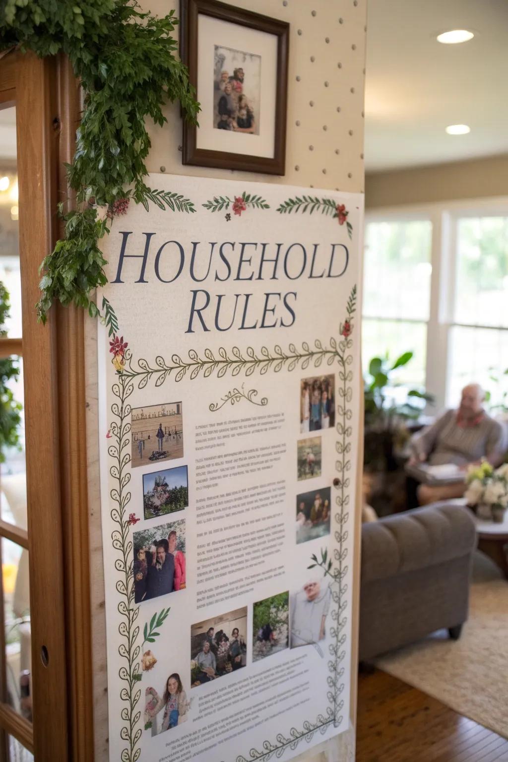 Promote peace with clear household rules.