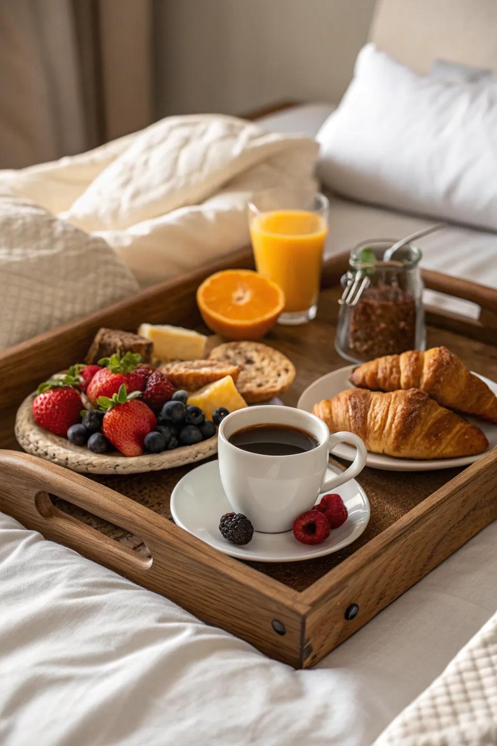 A tray that makes serving food an art.