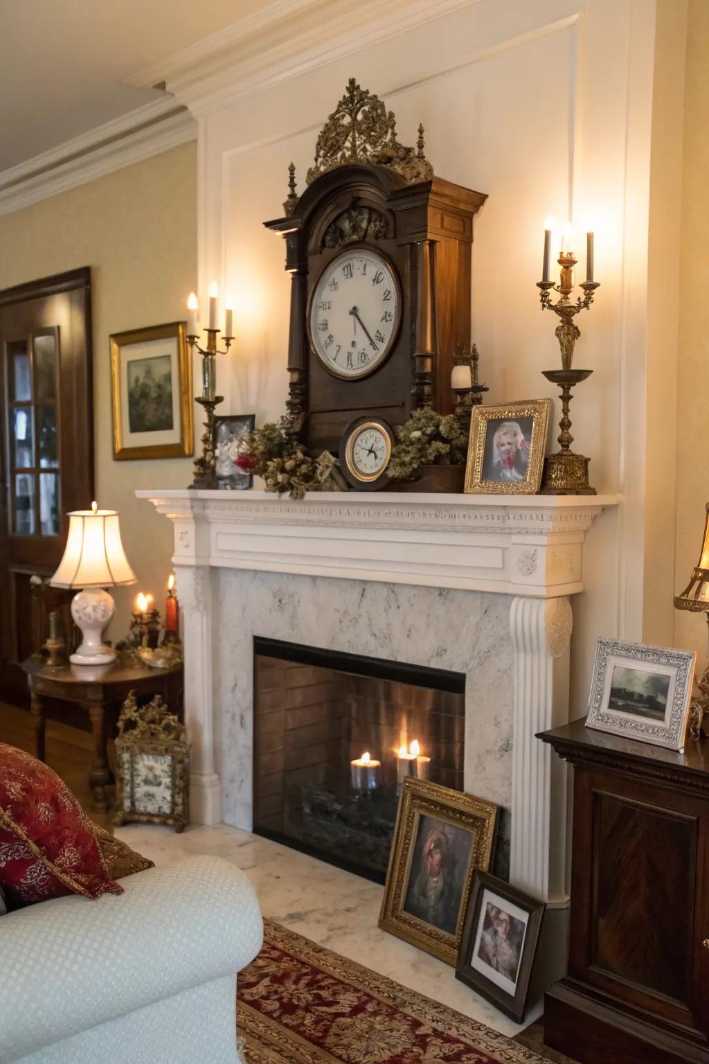 A charming timepiece, adding timeless appeal to any setting.