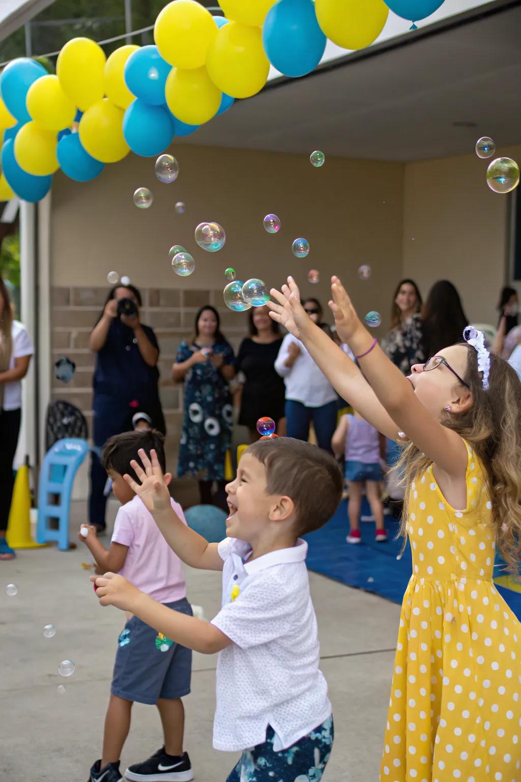 A fun bubble station providing endless entertainment for the kids.