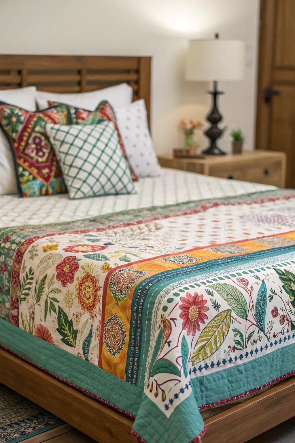 Eclectic patterns exhibit personal style and flair.