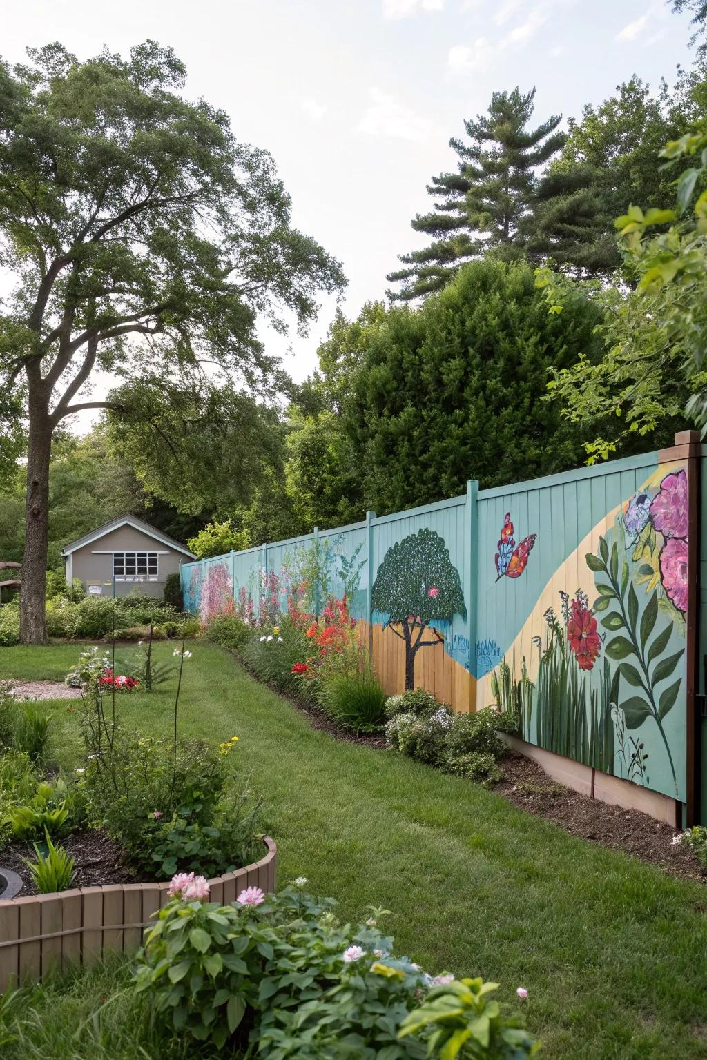 Outdoor art transforms unadorned spaces into visual masterpieces.