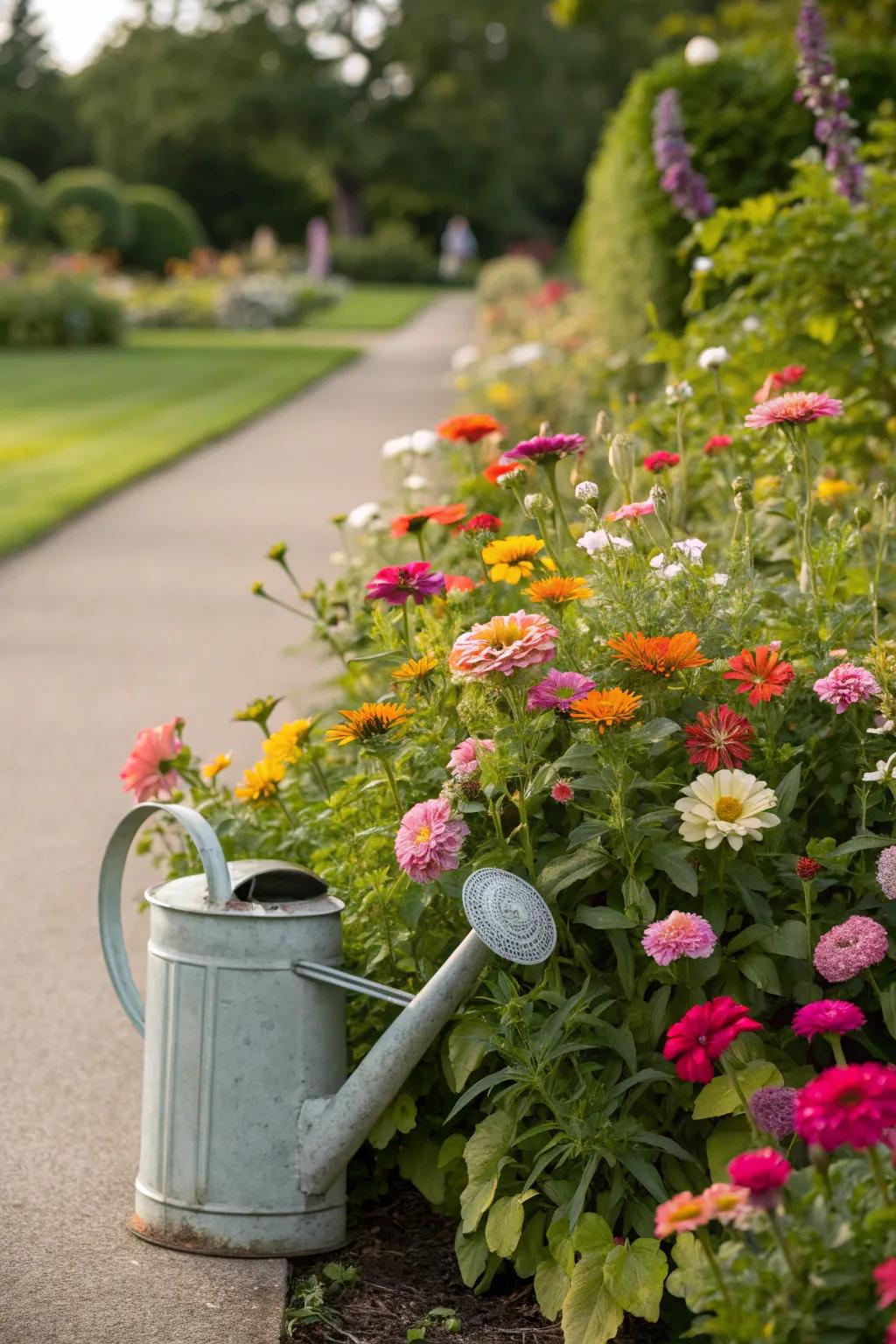 Playful elements adding personality to the garden.