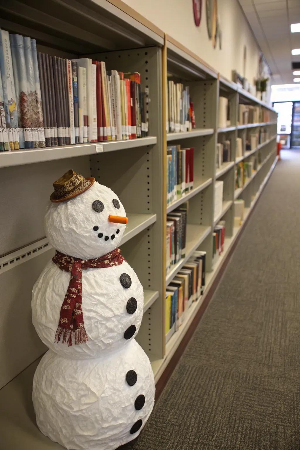 Add a joyful essence with Snowman Shelf Sentinels.
