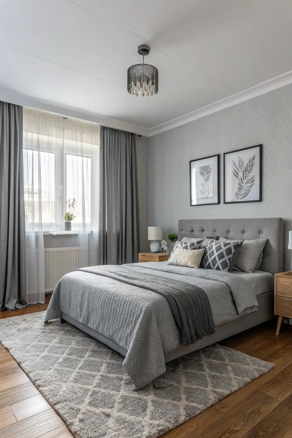 Monochromatic layers craft a cohesive design.