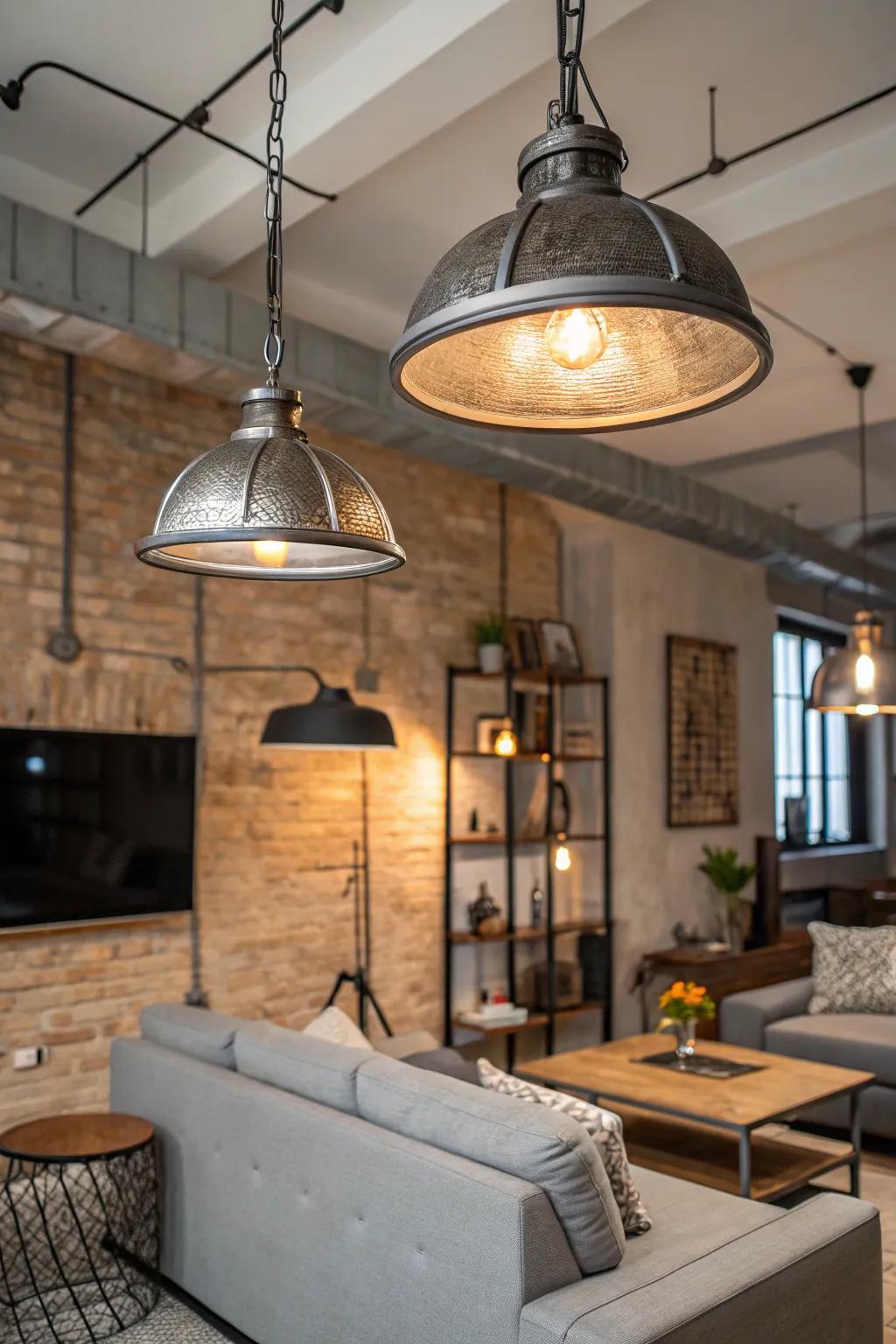 Steel fixtures add an urban edge to your space.