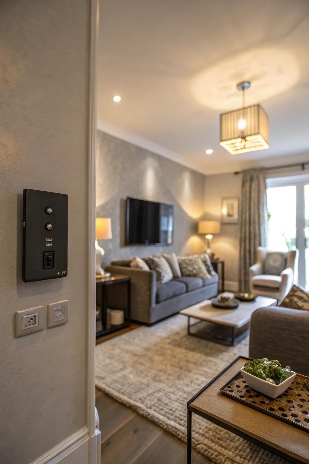 Dimmer mechanisms provide flexibility in establishing the ideal lighting mood.