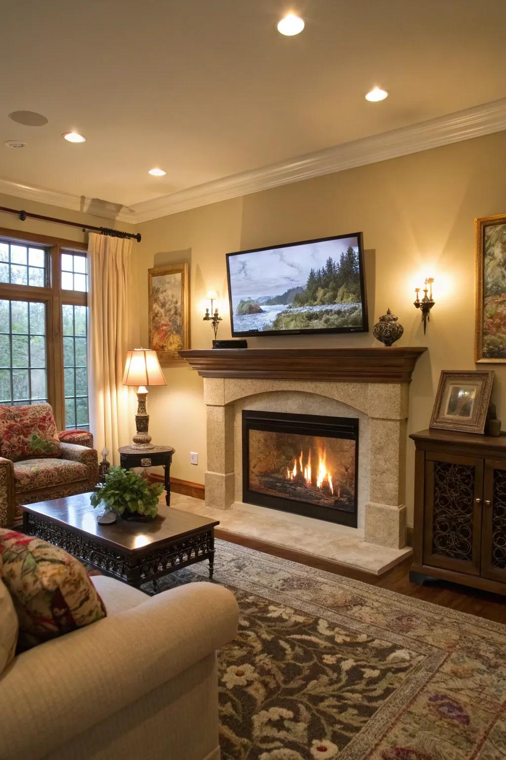 A TV that acts as artwork enhances elegance.