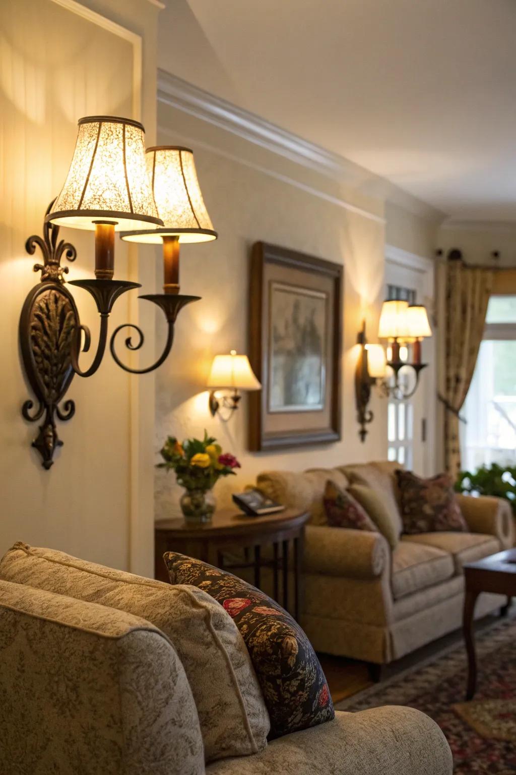 Halo lighting adds a subtle and cozy ambiance.