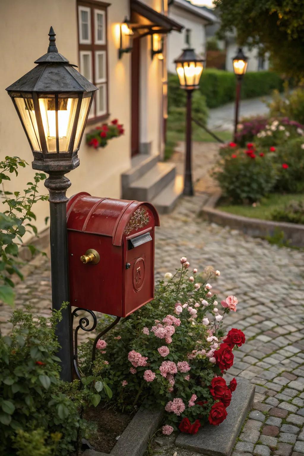 Vintage details inject nostalgia and character into your mailbox setting.