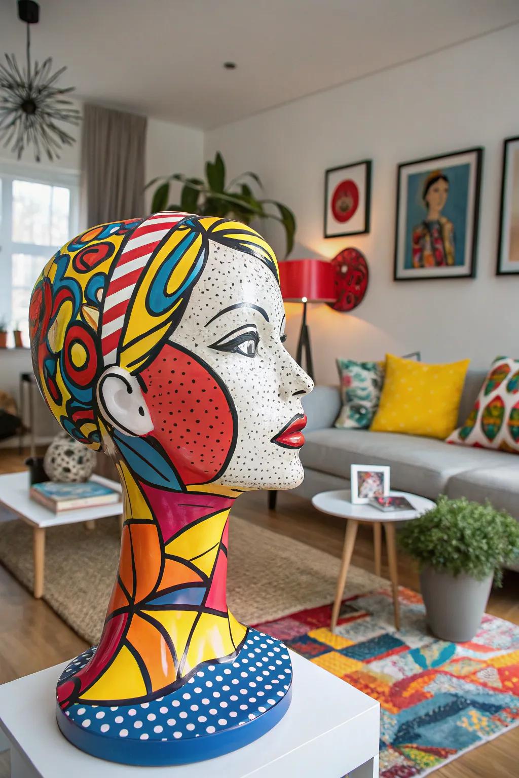 Pop art brings a playful and energetic vibe to décor.