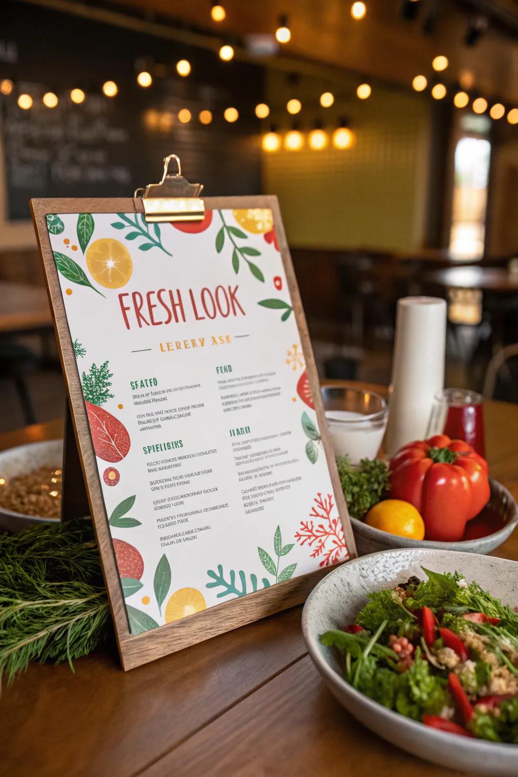 Seasonal themes keep menus current and in harmony with nature's cycles.