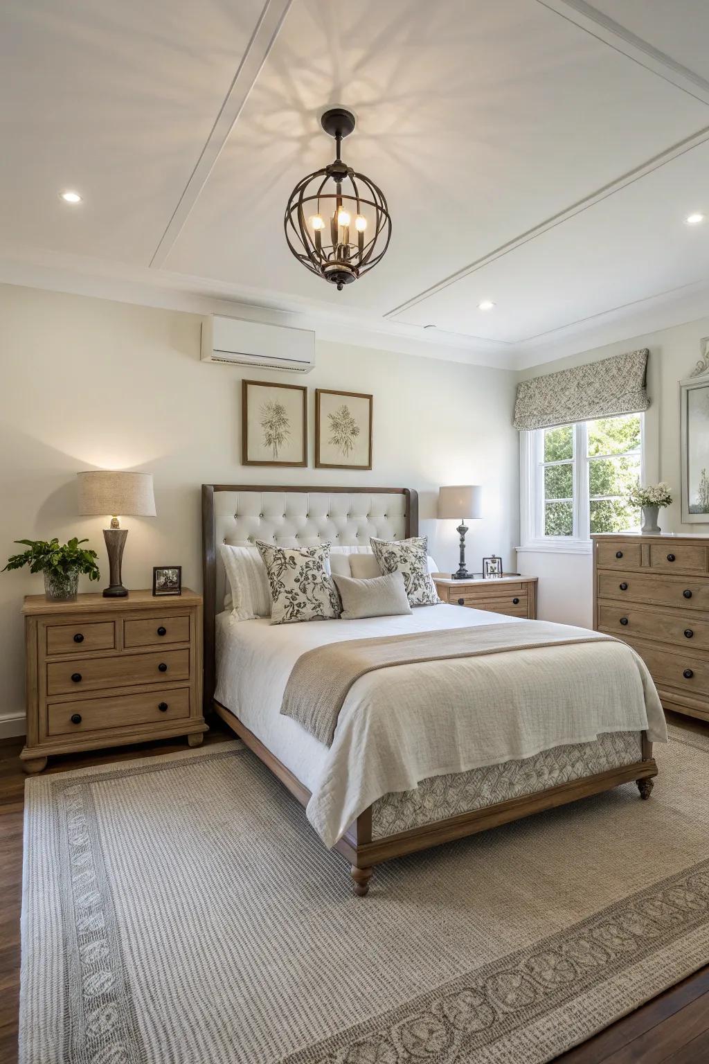 Symmetry promotes balance and harmony in your bedroom.