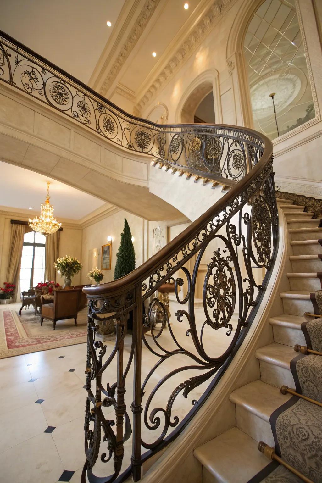 Give depth by using elaborate steelwork.