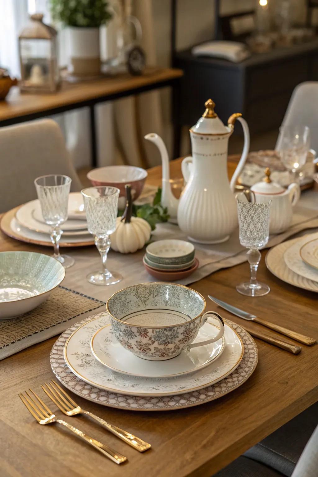 A fusion of classic and contemporary adds personality to your setting.