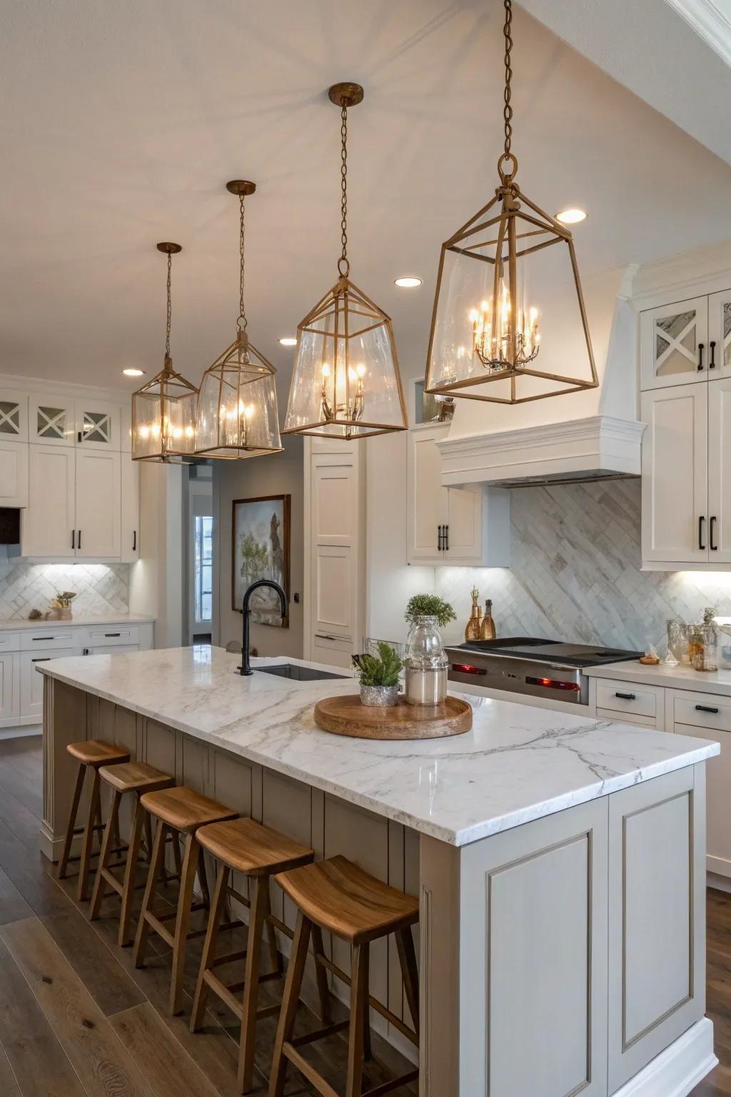 Pendant lights add charm and functionality to your kitchen.