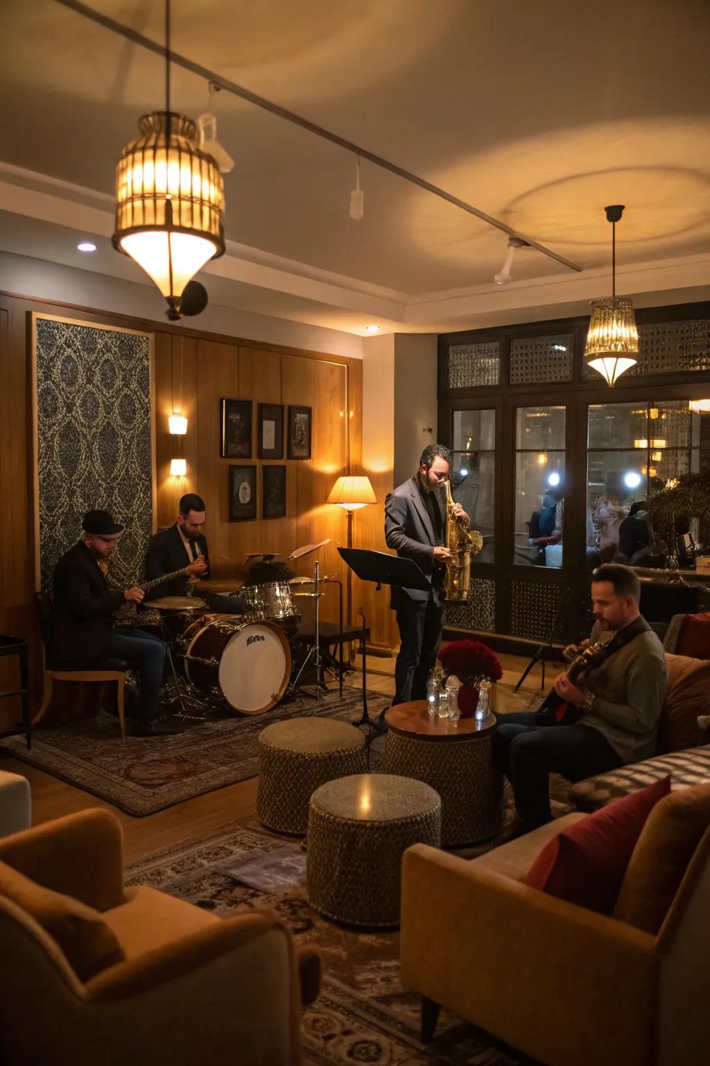 Journey back in time with a Gatsby-inspired jazz sanctuary.