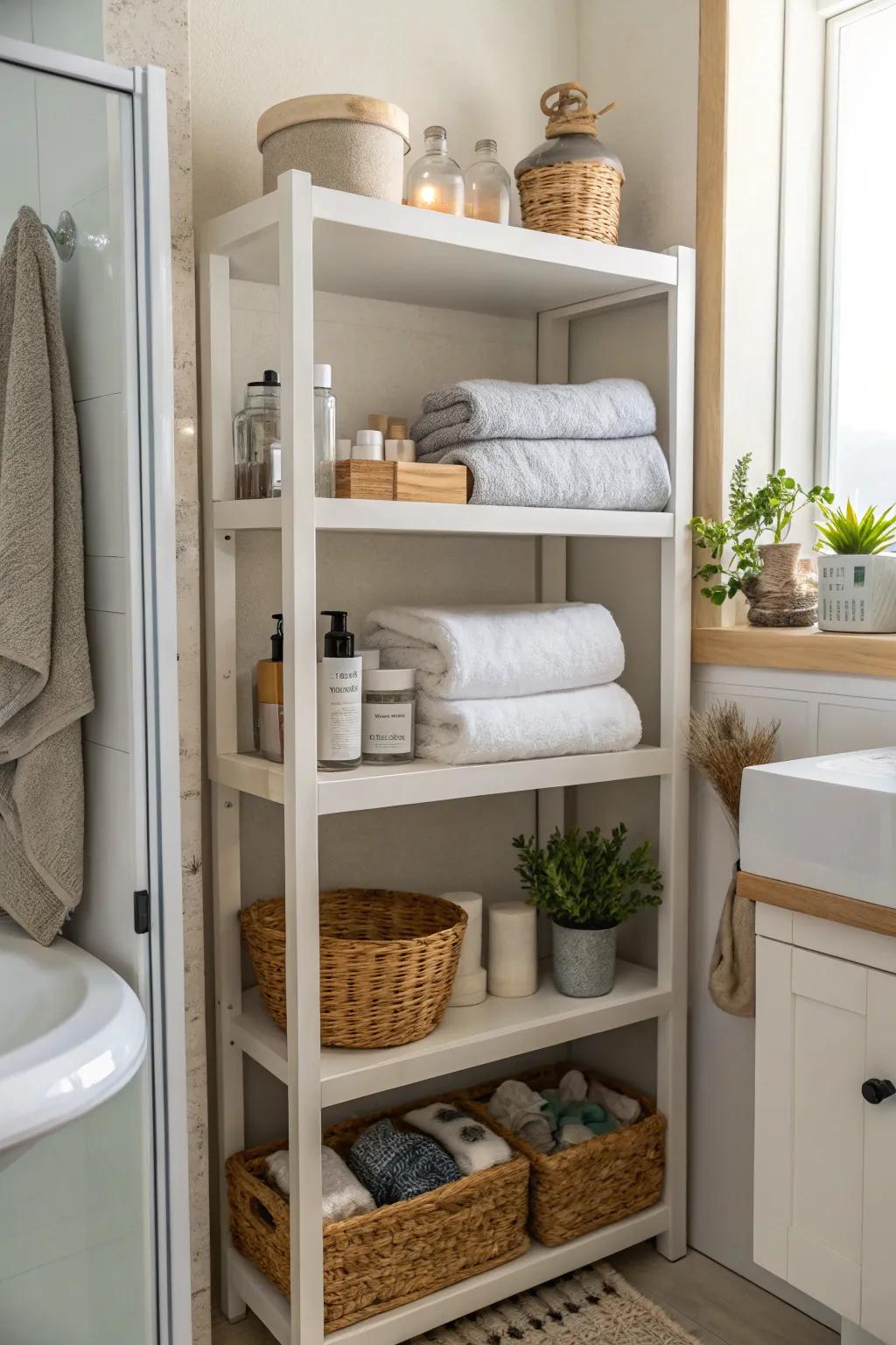 Adaptable racks offer customizable storage resolutions.