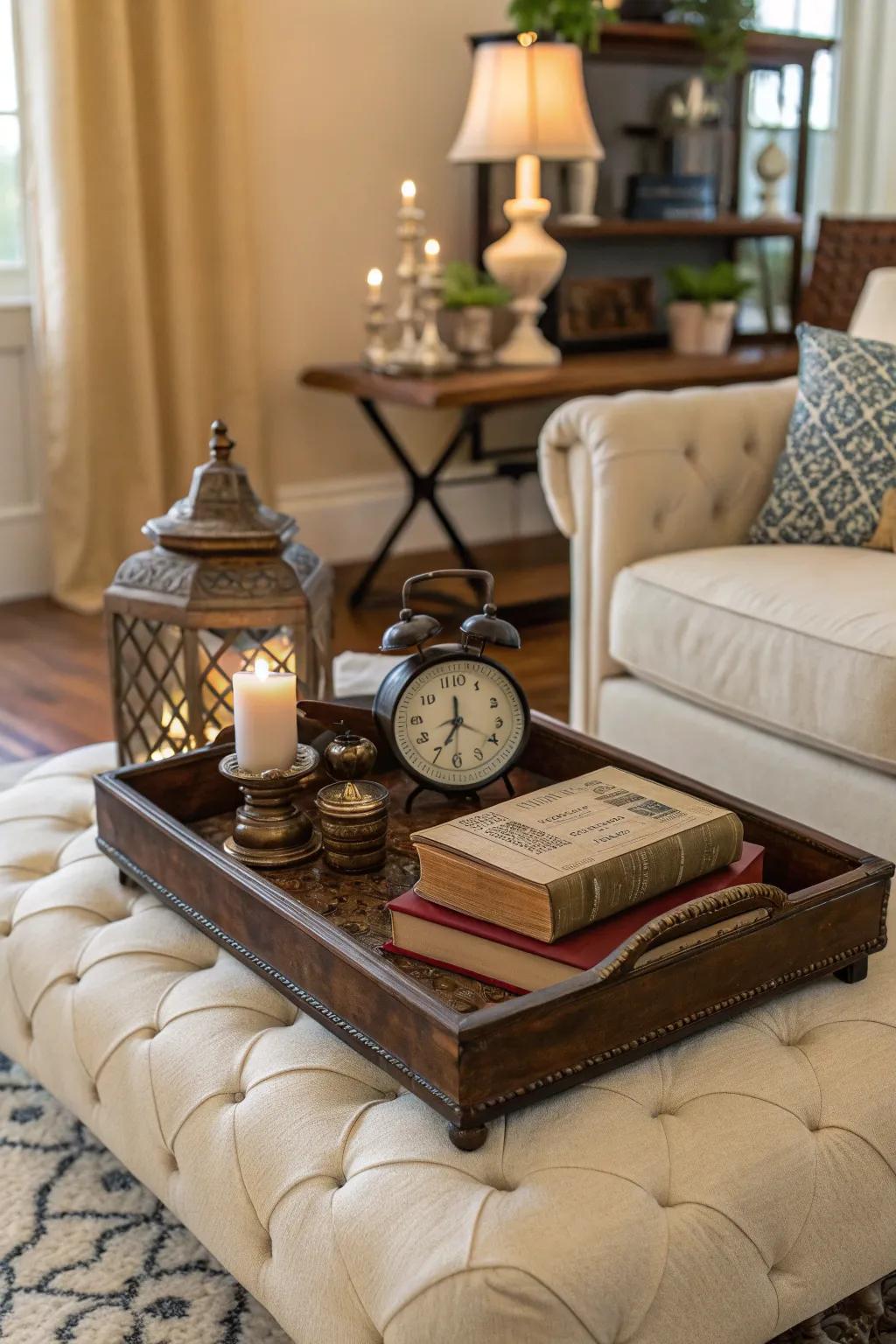 Add timeless allure with past era items.