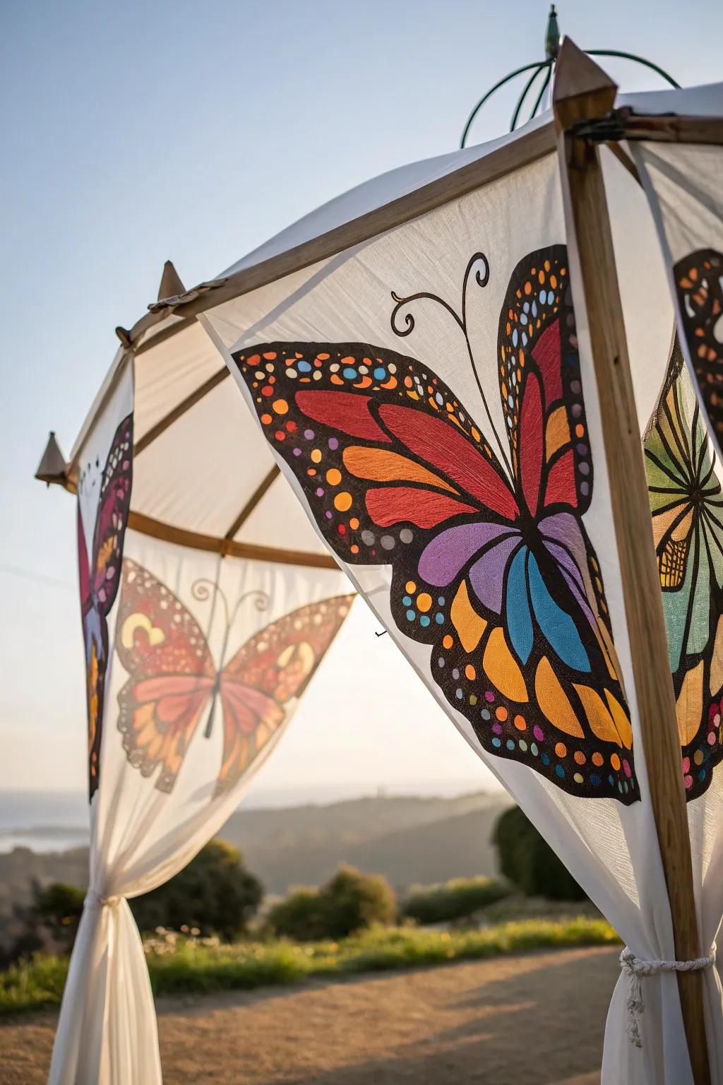 Flutter wing canopy presents dynamic shade and airflow solutions.