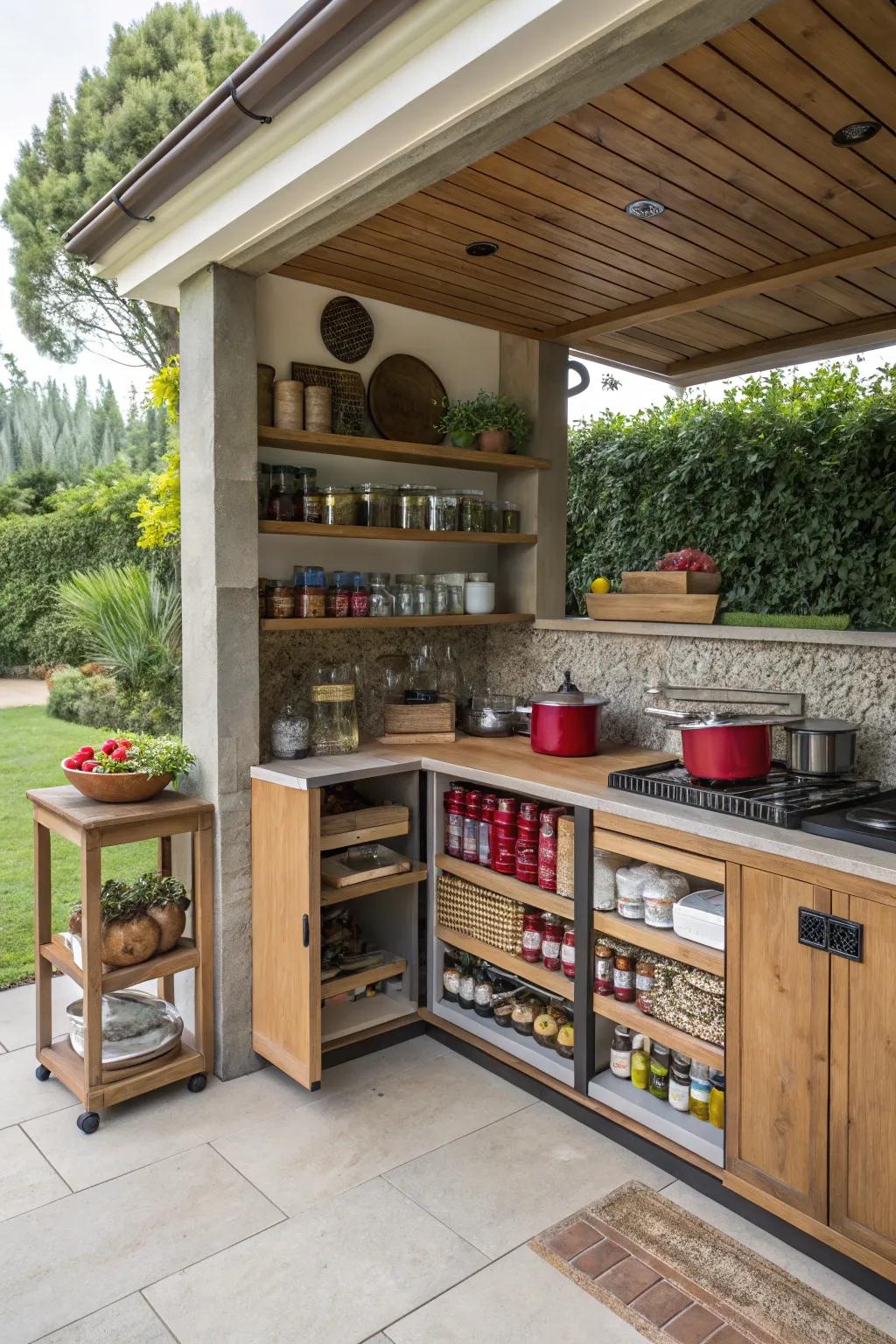 This design keeps your cooking essentials nearby.