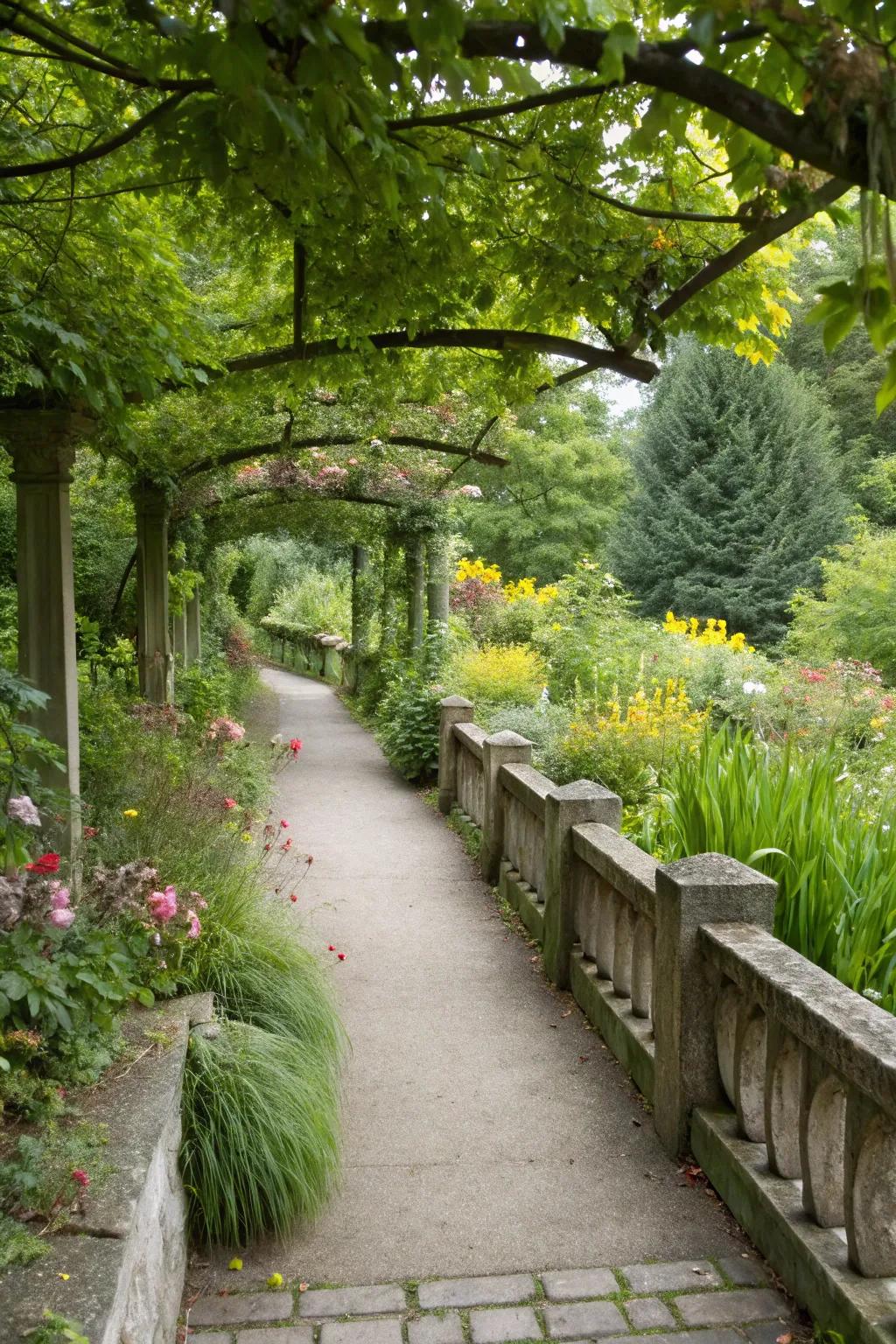 Natural stone railings offer organic beauty and durability.