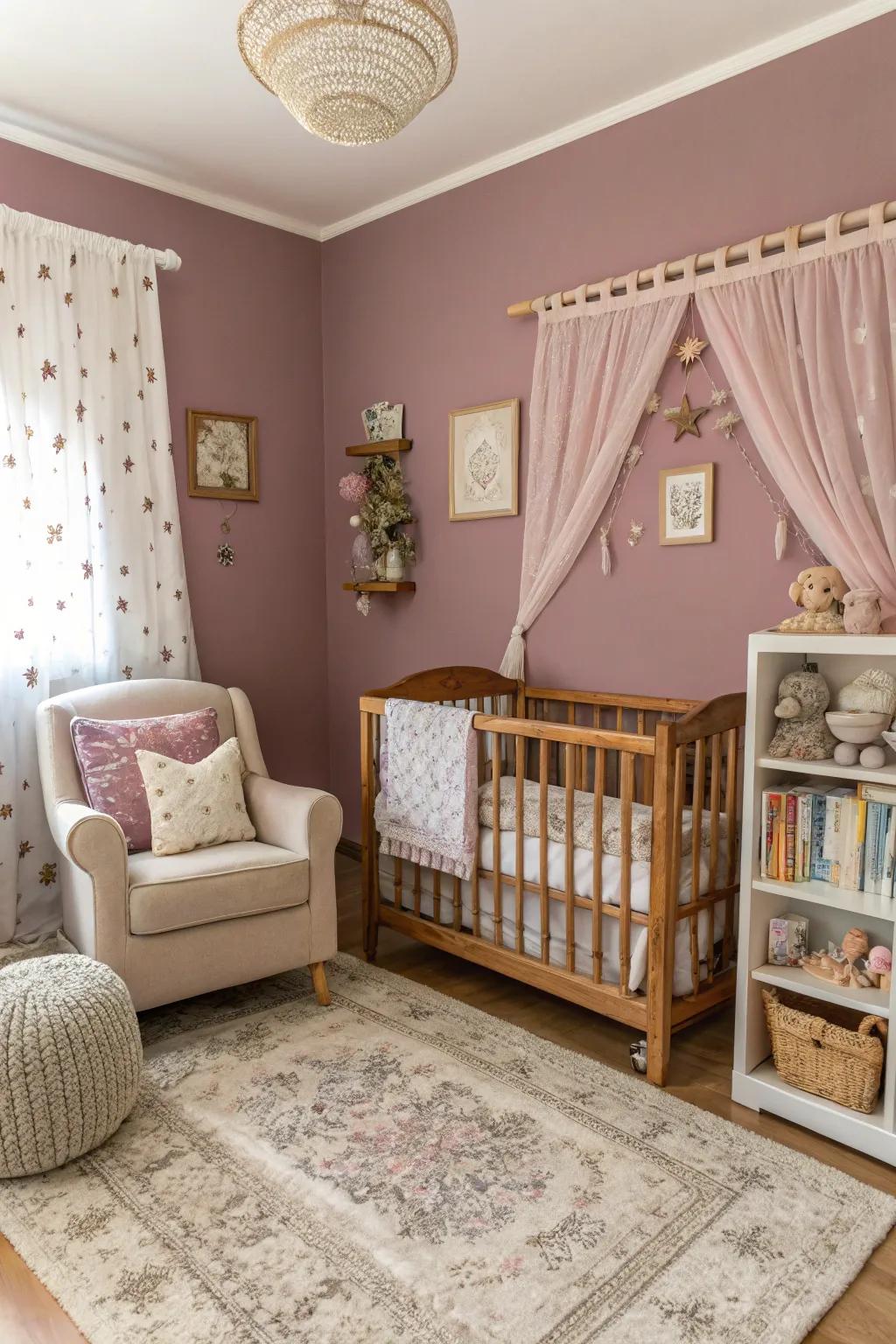 Vintage-inspired colors bring timeless charm to any nursery.