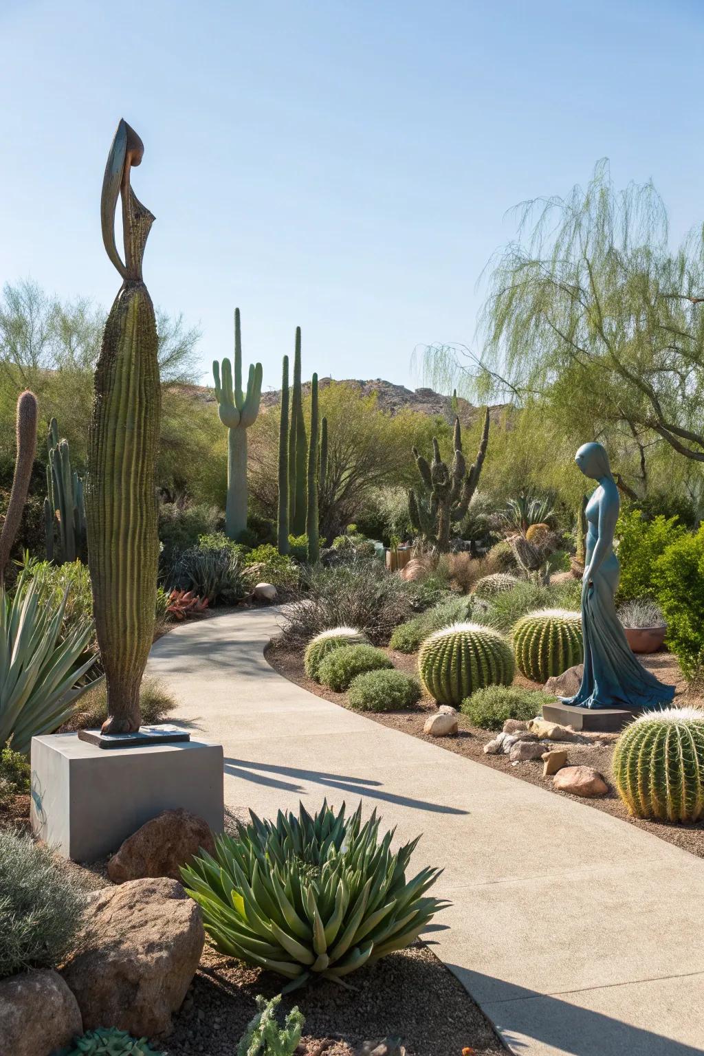 Artistic sculptures amplify the visual allure of your landscape.