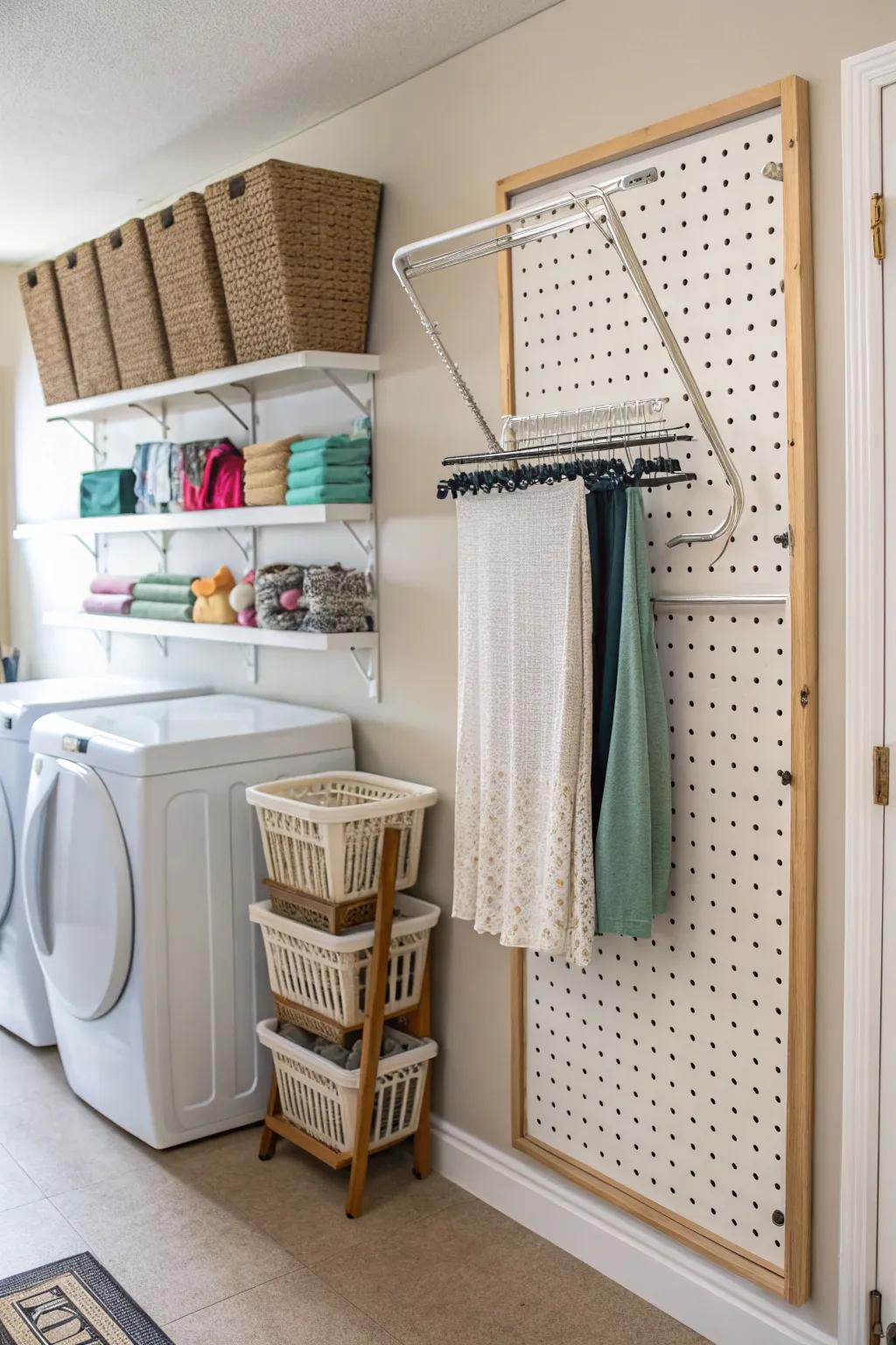 With an integrated panel board drying rack, you can save space.