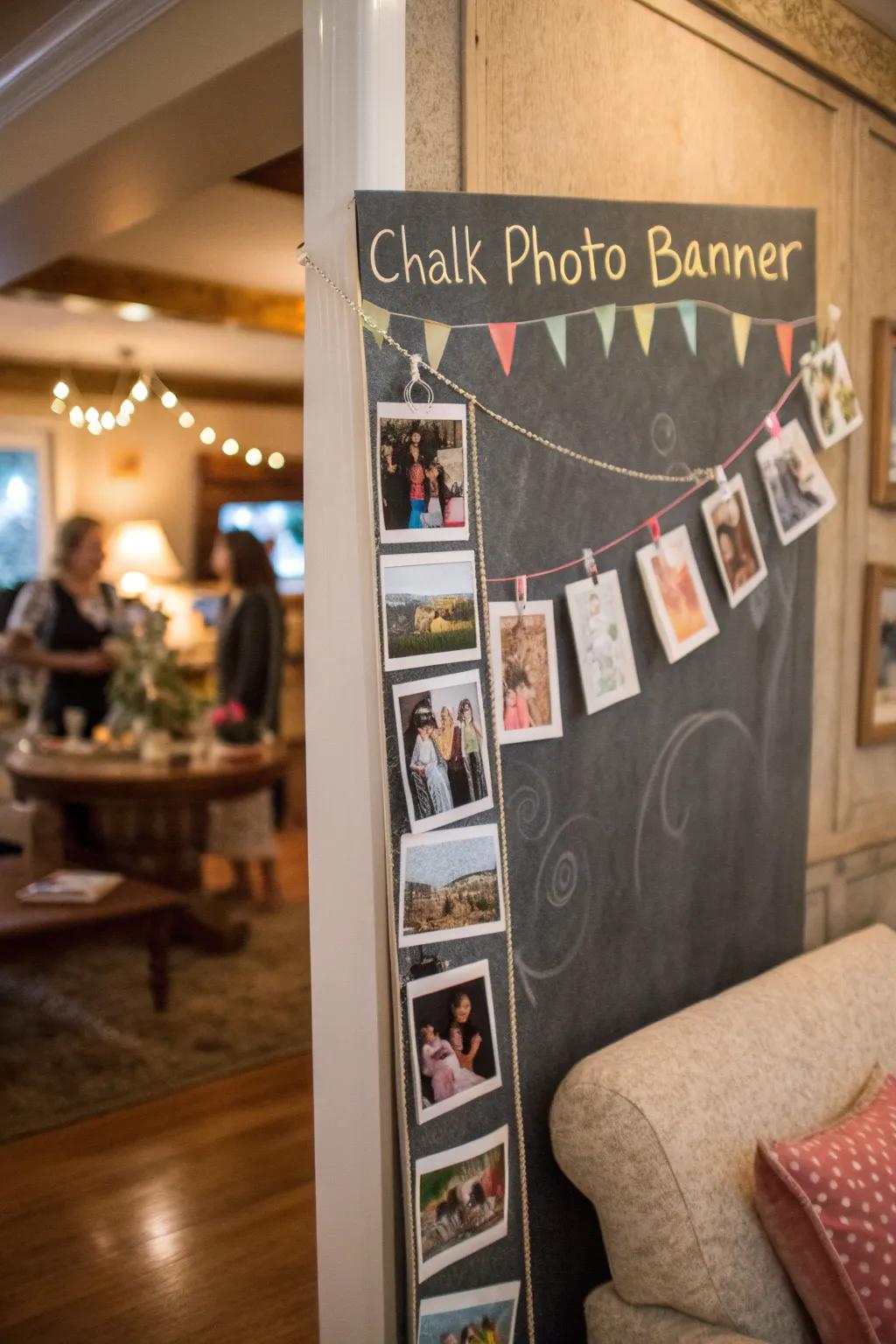 A slate image display featuring personalized handwritten notes.